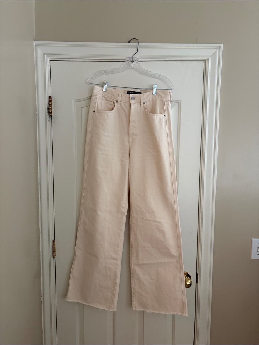 Veronica Beard Off-White Wide-Leg High-Rise Jeans size 29 - Picture 2 of 4